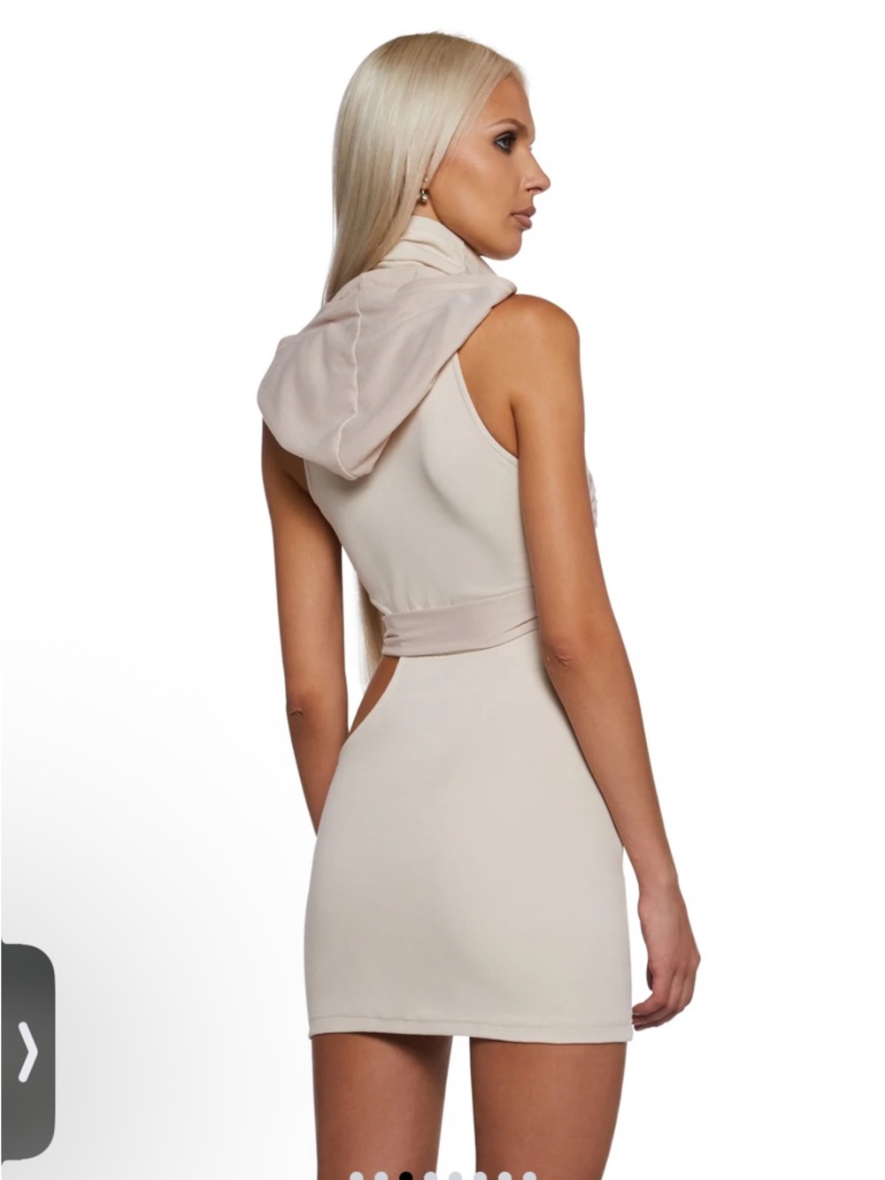 Darker Wavs SIGNAL CUT OUT WRAP MINI DRESS - Picture 3 of 3